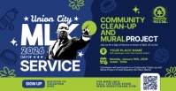 Martin Luther King Cleanup Service Template Facebook-Veranstaltungscover