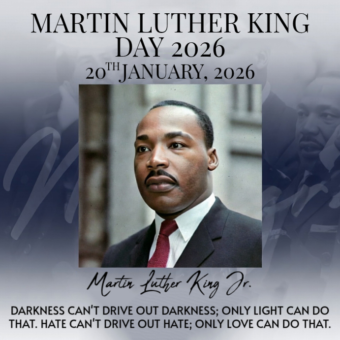 Plantilla de Martin Luther King Day 2026 Poster | PosterMyWall