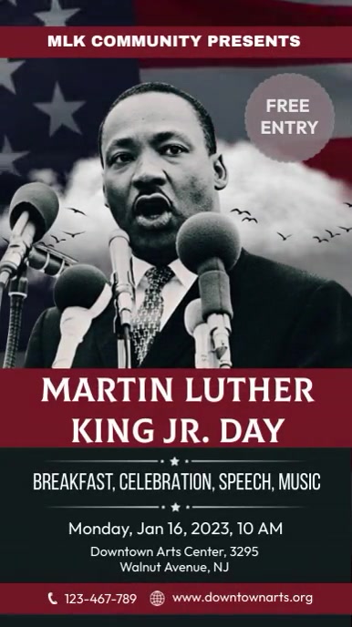 Mlk Program Design Martin Luther King Day Celebration Template | PosterMyWall