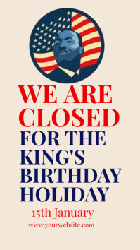 Mlk Closure Notice Martin Luther King Jr Day Closure Notice Template | PosterMyWall
