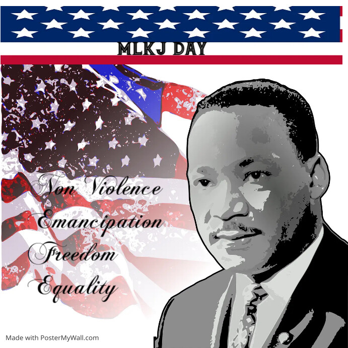 Martin Luther king Day Pos Instagram template