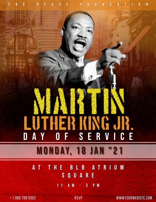Luther mlk rosly afiq Martin Luther King Day Event flyer template. | PosterMyWall