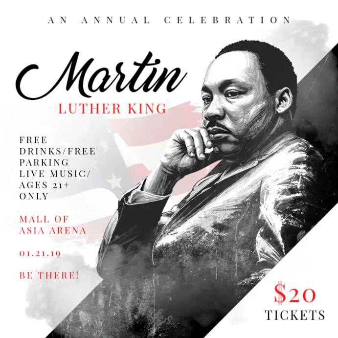 Martin Luther King Day Event Invitation Template PosterMyWall