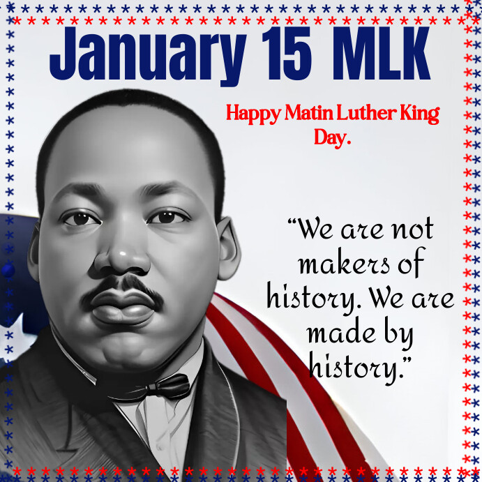 Martin Luther king day greeting card Instagram na Post template