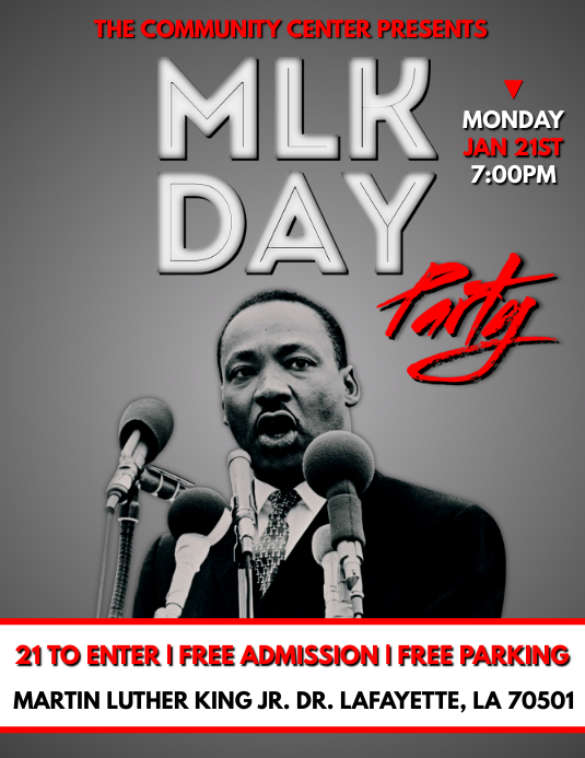 martin luther king flyer template postermywall martin luther king day flyer