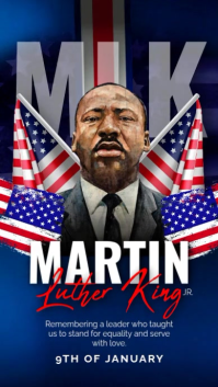 Martin Luther King Greetings เรื่องราวบน Instagram template