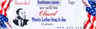 Martin Luther king Jr day closed LinkedIn Background Image template