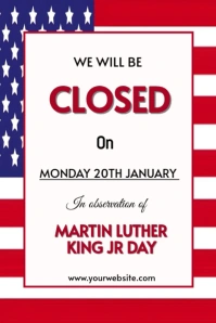 Martin Luther King Jr Day Gráfico de Pinterest template