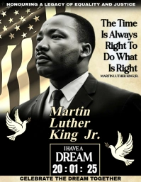 Martin luther king Jr day Løbeseddel (US Letter) template