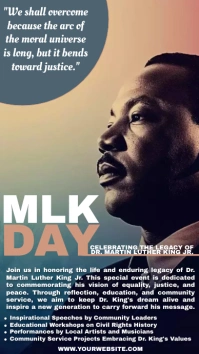 Martin Luther King Jr Day Event flyer Historia de Instagram template
