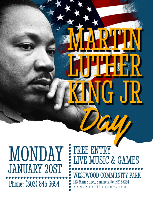 Martin Luther King Jr Day Flyer Template PosterMyWall