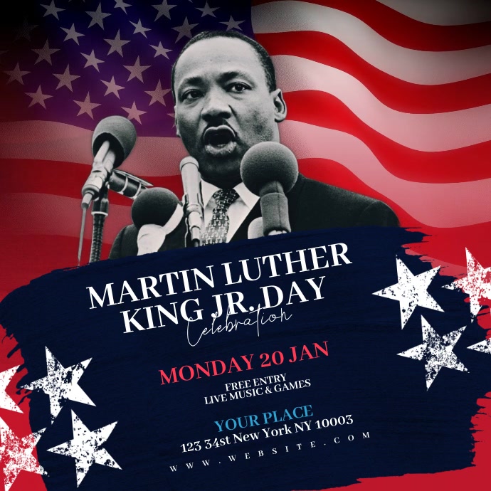 Copy of Martin Luther King Jr Day Flyer Template PosterMyWall