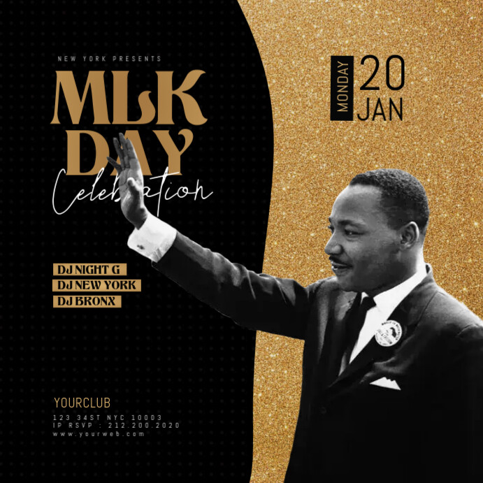 Martin Luther King Jr Day Flyer Template PosterMyWall