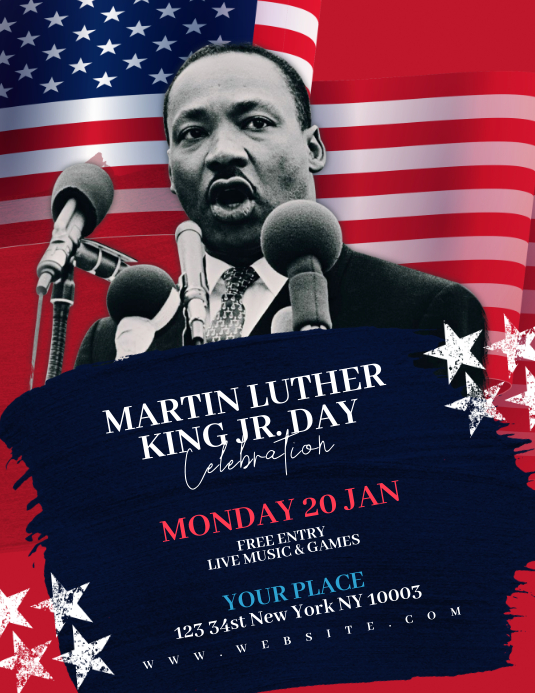 Martin Luther King Jr Day Flyer Template PosterMyWall