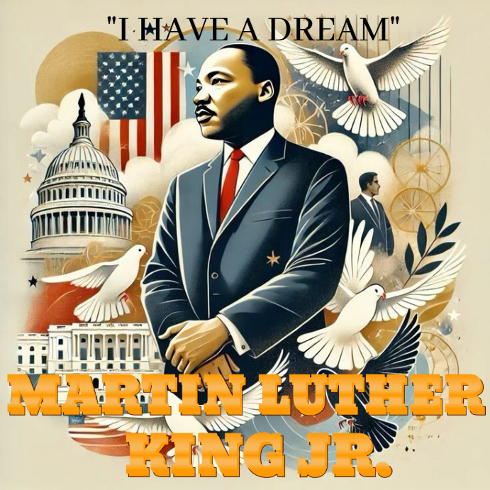Martin Luther king Jr day Instagram post Template | PosterMyWall