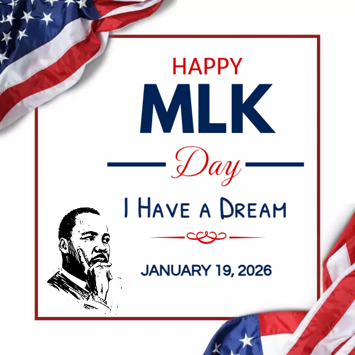 Martin Luther King Jr Day Instagram Post. Template | PosterMyWall