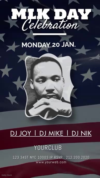 Martin Luther King Jr Day Instagram Story Vid template