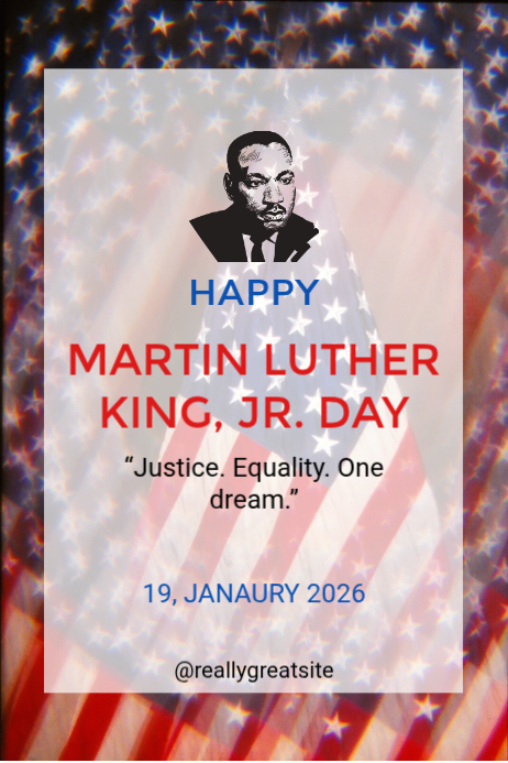 Martin Luther king Jr Day Poster 2026 Template | PosterMyWall