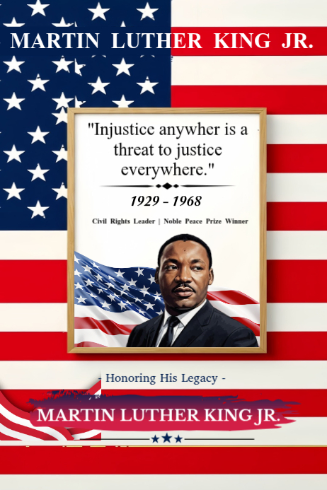 Plantilla de Martin Luther king Jr Day Poster 2026 | PosterMyWall
