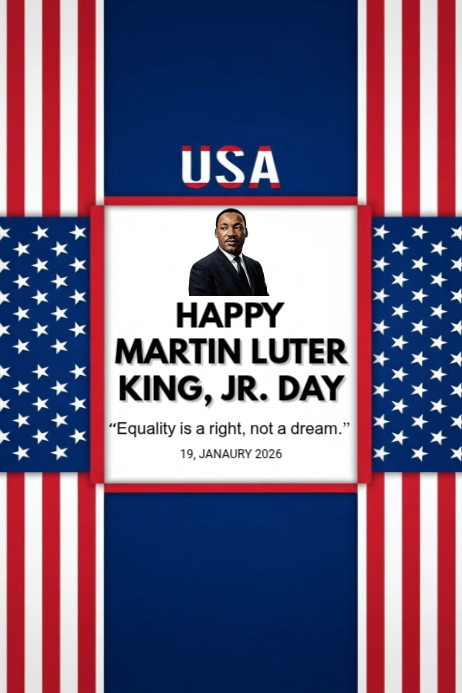 Plantilla de Martin Luther king Jr Day Poster 2026 | PosterMyWall