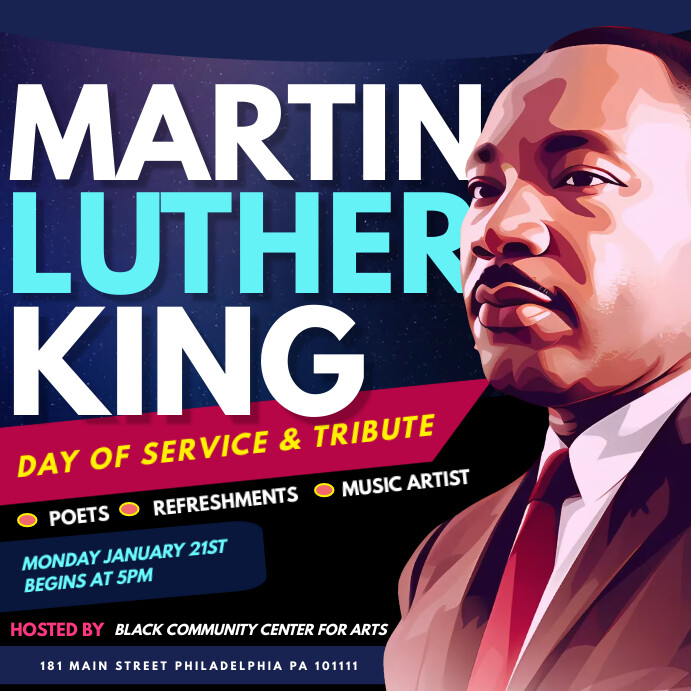 Mlk Jr. Program Plantilla de Martin Luther King Jr | PosterMyWall