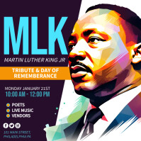 Martin Luther King Jr Instagram-opslag template