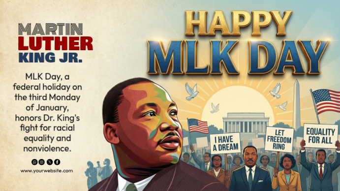 Mlk Program Templates Martin Luther King Jr Template | PosterMyWall
