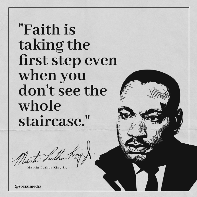 Martin Luther King Jr Quotes "Faith" Pos Instagram template