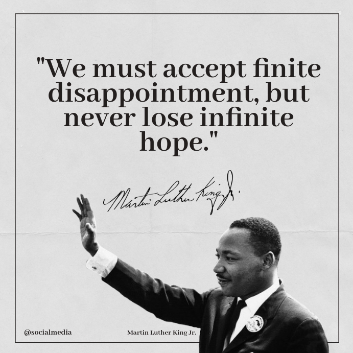 Modele Citations Martin Luther King Jr Nous Devons Accepter Postermywall Citation De Martin Luther King
