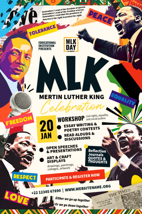 Mlk Program Design Copy of Martin Luther King Jr. Celebration Template | PosterMyWall
