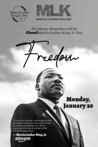 Martin Luther King Jr. Day, MLK Day Celebration Affiche template