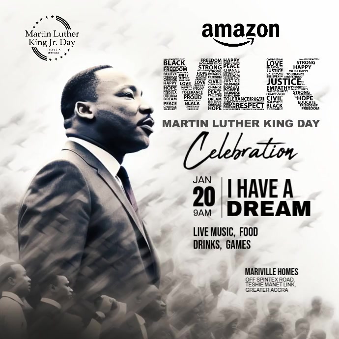 Martin Luther King Jr. Day, MLK Day Celebration Wpis na Instagrama template