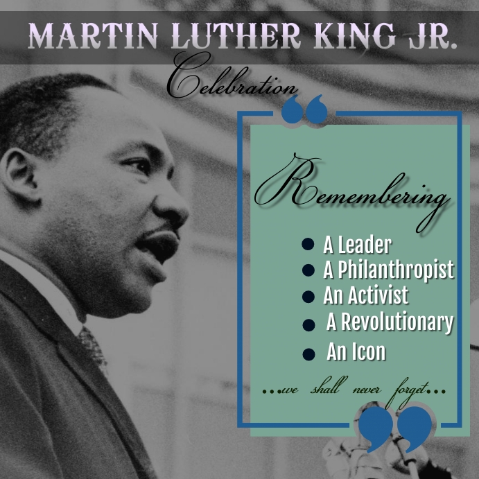 Martin Luther King Jr. Day Card. Template PosterMyWall