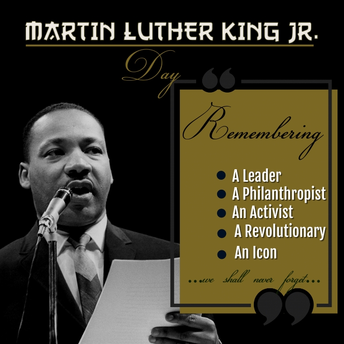 Martin Luther King Jr. Day Card. Template PosterMyWall