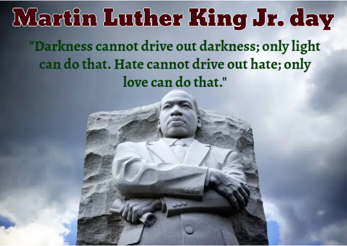 Martin Luther King Jr. day Poskaart template