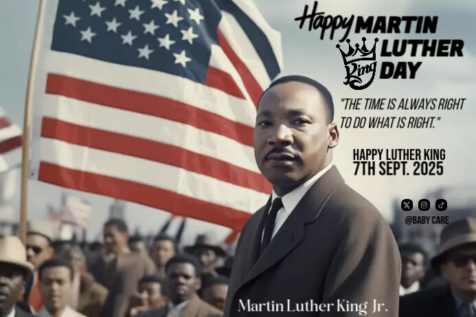 Martin Luther King Jr. Day Plakkaat template