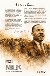 Martin Luther King Jr. Day Poster template