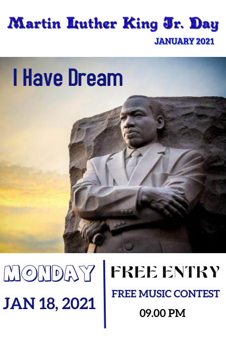 Celebrating martin luther king, jr. Martin Luther King Jr. day Template | PosterMyWall