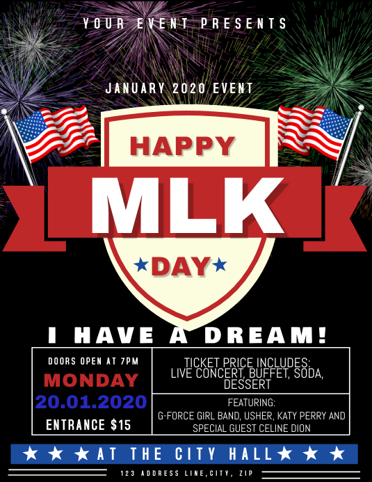 Martin Luther King Jr. Day Event Flyer Template PosterMyWall