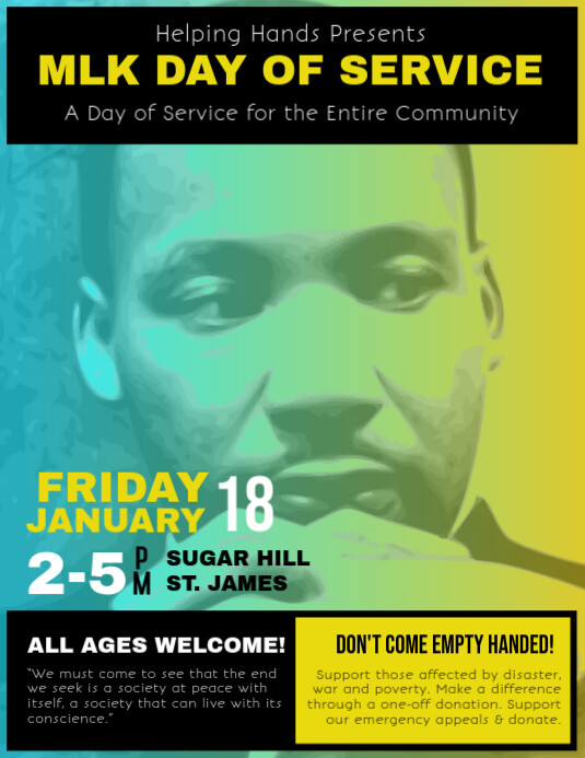 Martin Luther King Jr. Day Event Flyer template