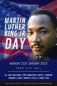 Martin Luther King Jr. Day Poster template
