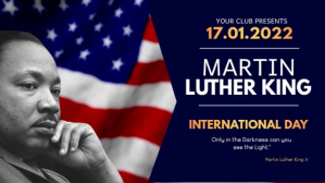 Paars Martin Luther King Day Facebook-covervideo Template