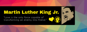 Czarny Martin Luther King Jr. Quote Zdjęcie w tle na Facebooka Template