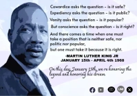 Martin Luther King Junior day message A4 template