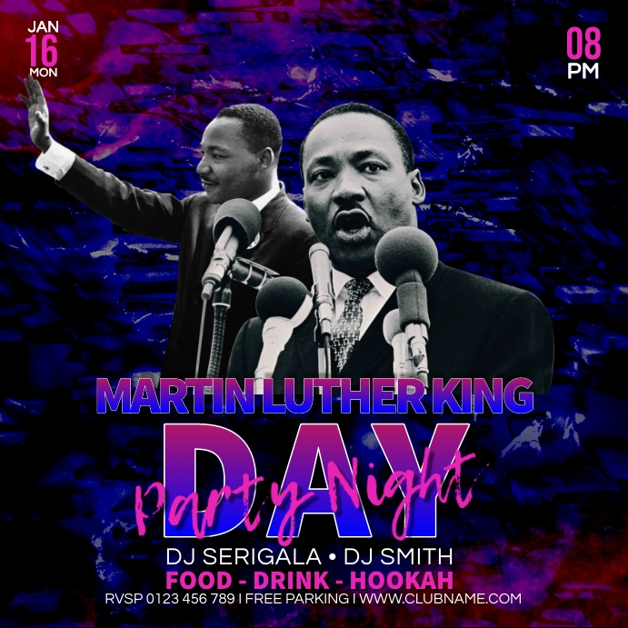Party Martin Martin Luther King Party Template | PosterMyWall