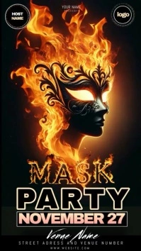 MASK BALL PARTY NIGHT INSTAGRAM STORY AD template