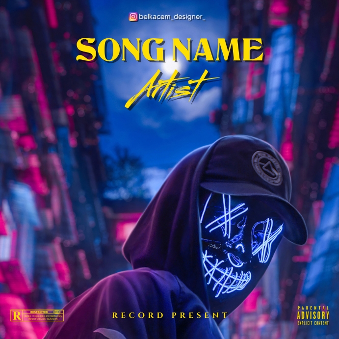 mask cover art Template | PosterMyWall