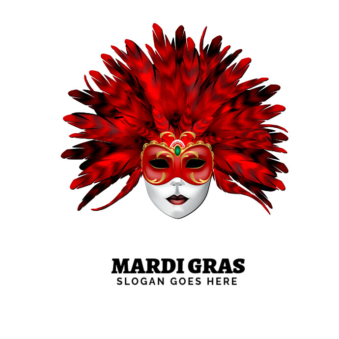Mask Mardi Gras Logo 徽标 template