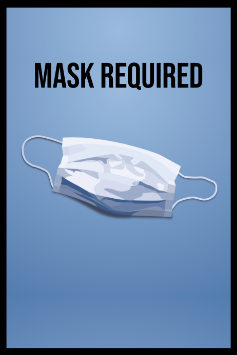 Mask required Poster template