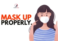 Mask Up Properly Poster Template A5